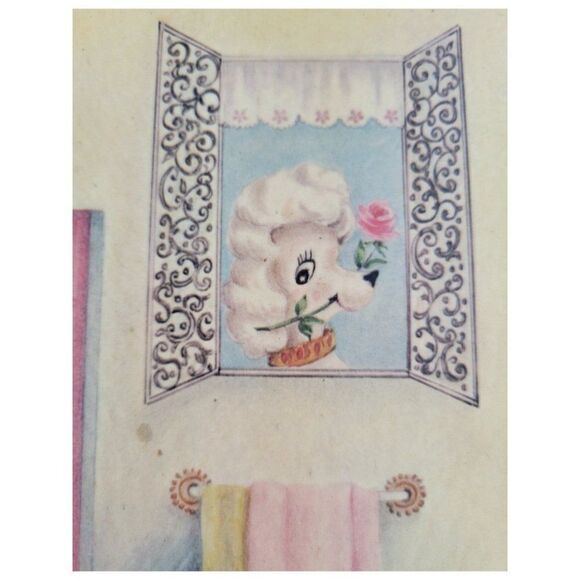 Vintage 1960's Large Poodle Wall Art Hanging - Picture 2 of 4